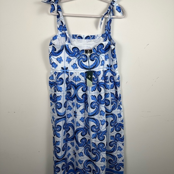 NWT! TUCKERNUCK Capri Blue Majolica Tile Tilly Caftan Maxi Dress. XXL - Picture 9 of 9